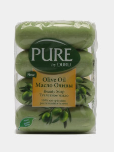 Мыло туалетное Duru Pure Оливковое масло 4 х 85 гр 