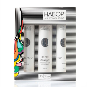 Подарочный набор Tashe professional Btox Straight Шампунь Ботокс для волос 300 мл, состав для ботокса 300 мл и маска 300 мл - 1