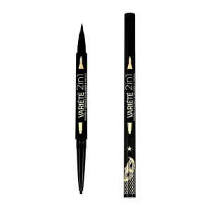 Подводка для глаз Eveline Variete 2 в 1 Ultra black 10 гр