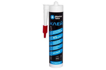 Клей акриловый MasterTeks ProfiMaster Жидкие Гвозди 45кг/м2 декоративный белый 528 гр 