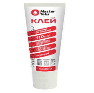 Клей акриловый MasterTeks ProfiMaster Жидкие Гвозди 110кг/м2 экстрасильный прозрачный 180 гр