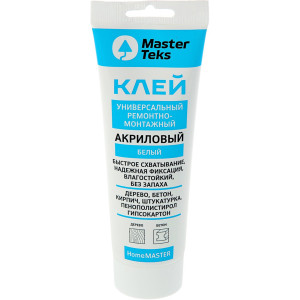 Клей акриловый MASTERTEKS HomeMaster ремонтно-монтажный универсальный 400г белый