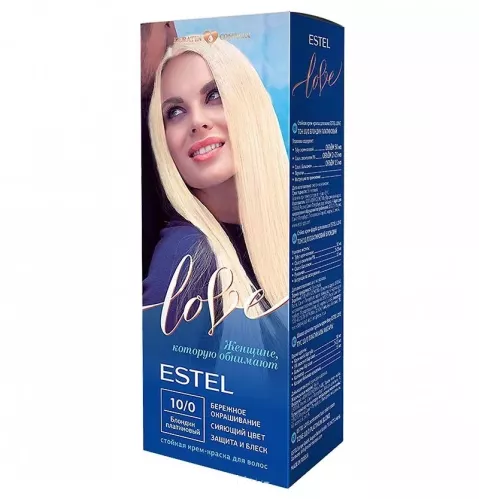 Крем-краска для волос Estel LOVE тон 10/0 блондин платиновый 50 мл  – 1
