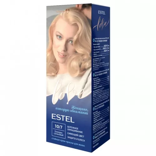Крем-краска для волос Estel LOVE тон 10/7 блондин сатиновый 50 мл – 1