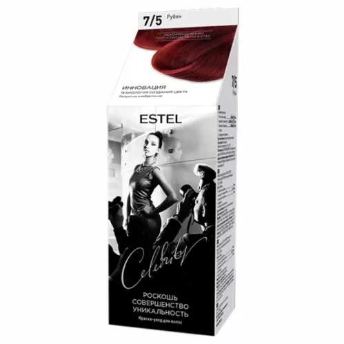 Крем-краска для волос Estel Celebrity тон 7/5 Рубин 50 мл – 1