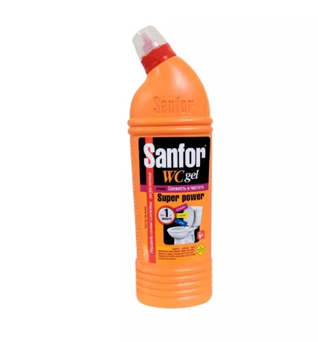 Чистящее средство Sanfor Super power Свежесть и Чистота для унитазов1 л – 1