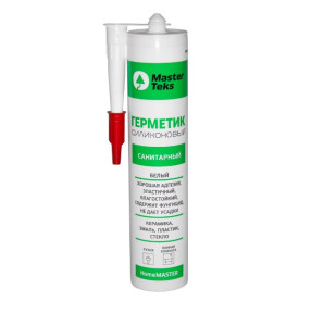 Герметик силиконовый MasterTeks HomeMaster санитарный белый 260 мл