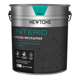 Краска Newtone Interio интерьерная водно-дисперсионная суперстойкая латексная матовая База А 8.5 кг - 1