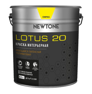 Краска Newtone Lotus 20 интерьерная Lotus 20 водно-дисперсионная моющая латексная полуматовая База А 8.5 л - 1