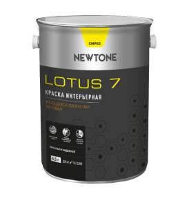 Краска Newtone Lotus 7 интерьерная водно-дисперсионная моющая латексная матовая База А 4.5 л - 1