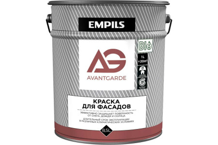 Краска Empils фасадная AvantGarde База А белая алкидная 11,6 кг (8,5 л) 