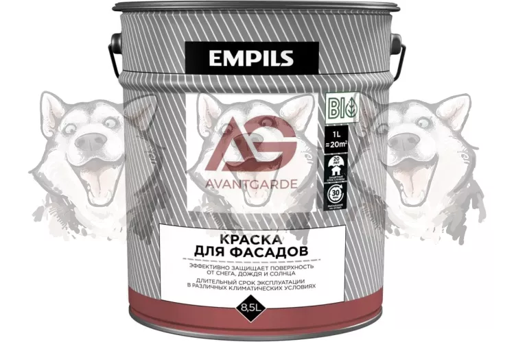 Краска Empils фасадная AvantGarde База А белая алкидная 11,6 кг (8,5 л)  – 1