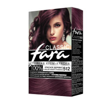 Крем-краска для волос FARA Classic стойкая тон 512 Красное дерево с фиолетовым отливом