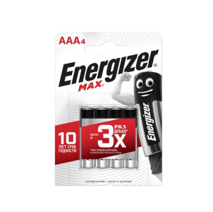 Батарейка Energizer Max щелочная тип ААА E 92 BP4 напряжение: 1.5V 4 шт