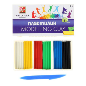 Пластилин Луч Классика со стеком 6 цветов