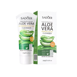 Пенка для умывания Sadoer Aloe Vera Очищающая и увлажняющая 100 гр - 1