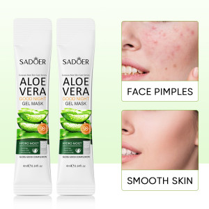 Маска для лица Sadoer Aloe Vera Увлажняющая ночная несмываемая 20х4 мл