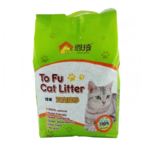 Наполнитель комкующийся Tofu Cat Litter соевый Зеленый чай 2.5 кг