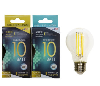 Лампа светодиодная  АктивЭлектро Premium LED-A 10Вт 220-240В Е27 4000К 950Лм