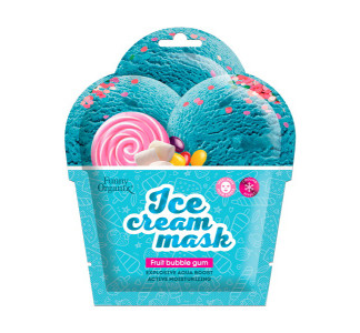 Маска для лица Funny Organix Ice Cream Охлаждающая тканевая Ледяное увлажнение Fruit Bubble Gum 22 гр