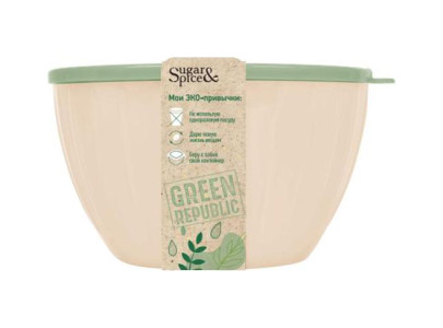 Салатник Sugar&Spice Green Republic с крышкой 1.7 л