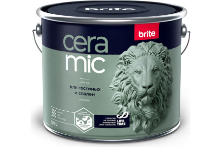 Краска Brite Ceramic для гостиных спален база А 9 л
