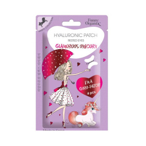 Патчи Funny Organix Glamorous Unicorn Отдохнувшие глазки гиалуроновые 0,75гр х 4 шт 
