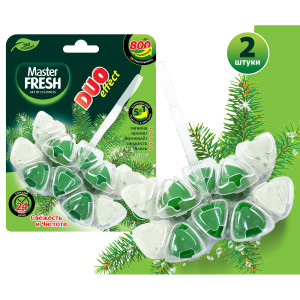 Туалетный блок Master Fresh Duo Effect 5в1 Хвоя 2 шт