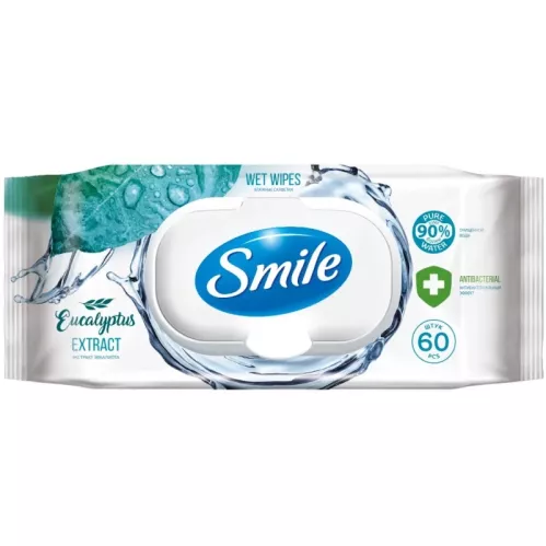 Салфетки влажные Smile Antibacterial Эвкалипт 120 шт – 1