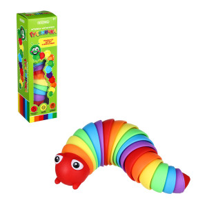 Игрушка антистресс ИГРОЛЕНД "Гусеничка" пластик PP 17-19см 2 дизайна