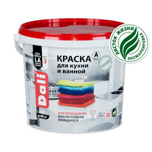 Краска Dali для кухонь и ванных комнат База С 5 л