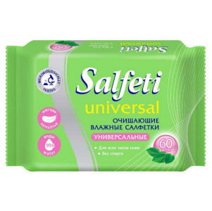 Салфетки влажные Salfeti Universal очищающие универсальные 60 шт