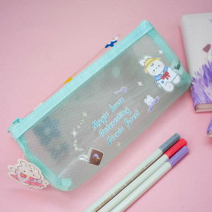 Пенал iLikeGift Flower bunny цвет зеленый 