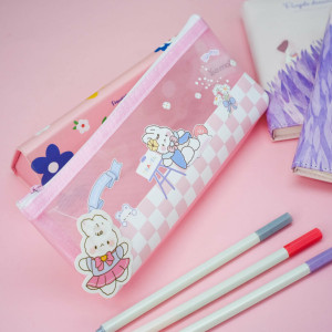 Пенал iLikeGift Flower bunny цвет розовый 