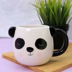 Кружка MilotaBox Panda with ears white Керамическая 