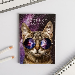 Блокнот ArtFox Блокнот котика космос 32 л А6 линейка