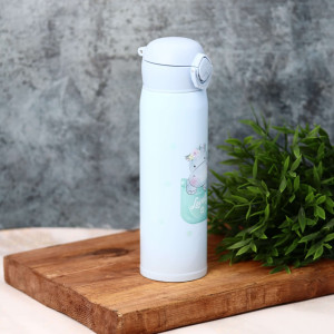 Термос iLikeGift Beautiful Hippot голубой 500 мл