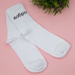 Носки MilotaBox Добро белые размер 35-40