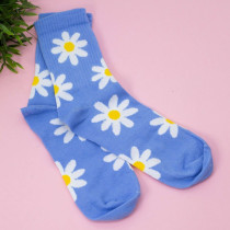 Носки MilotaBox Daisy голубые женские размер 35-40