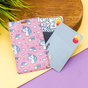 Держатель для карт MilotaBox Rainbow Unicorn pink 6.5х10.4 см