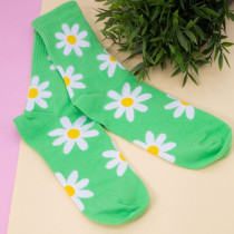 Носки MilotaBox Daisy зелёный женские размер 35-40