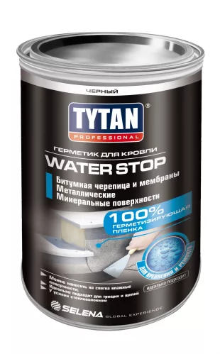 Герметик Tytan Water Stop Professional для кровли черный 1.8 кг – 1