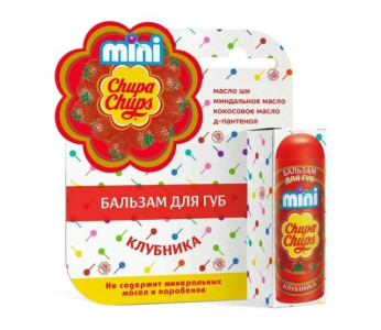 Бальзам для губ Chupa Chups Клубника mini 3.8 гр