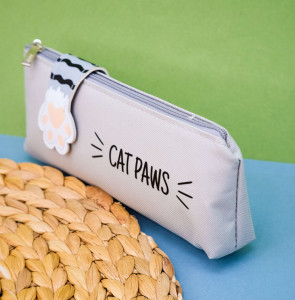 Пенал iLikeGift Cat paws цвет Серый