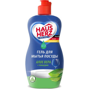 Средство для мытья посуды Haus Herz Глицерин и алоэ вера 450 мл 