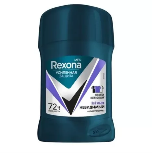 Дезодорант-антиперспирант стик Rexona Men Ультраневидимый 3в1 50 мл – 1