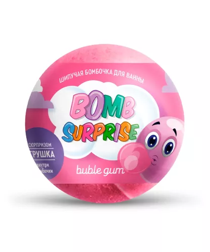 Шипучая бомбочка для ванны Фитокосметик Bomb Surprise Bubble gum с игрушкой 115 гр – 2