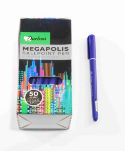 Ручка шариковая Darlens Megapolis синяя 1 мм 1 шт