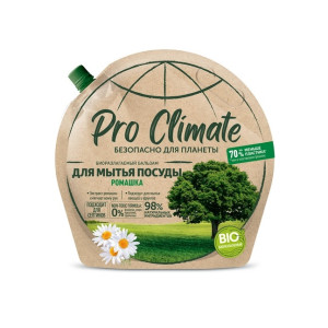 Средство для мытья посуды Pro Climate Ромашка биоразлагаемый в мягкой упаковке 700 мл