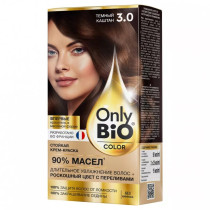 Крем-краска для волос Only Bio Color стойкая тон 3.0 Темный каштан 115 мл